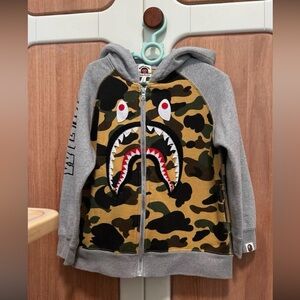 Bape kids Camouflage Shark Hoodie